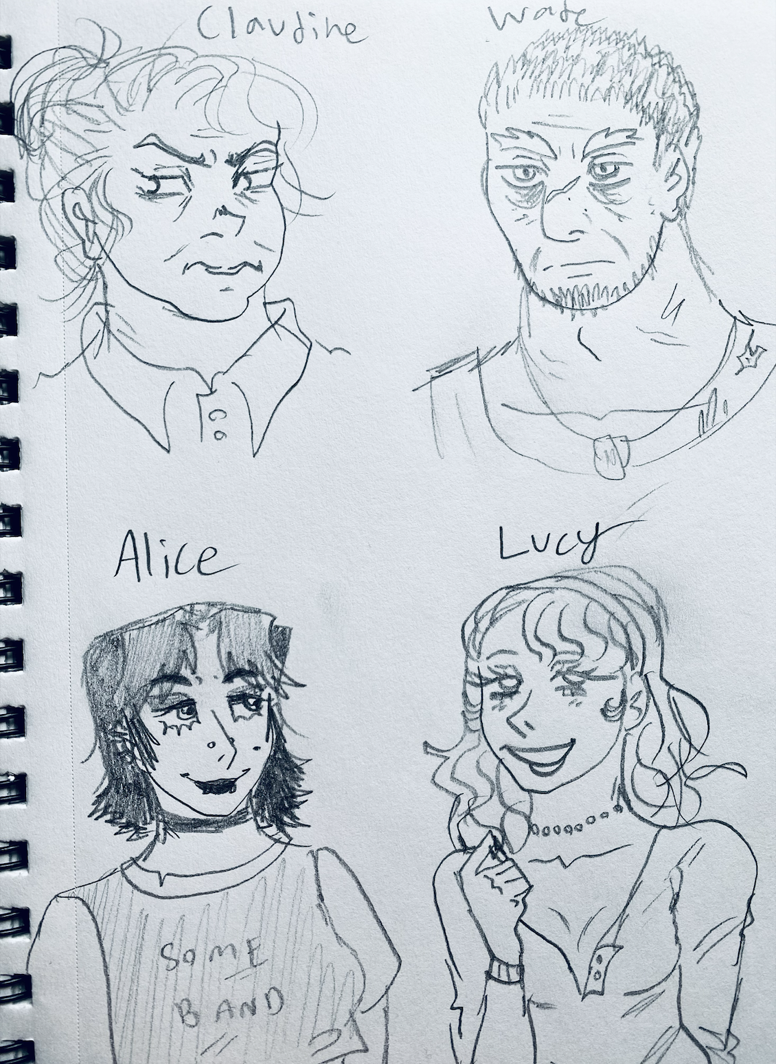 Fan art of Claudine Morrow, Wade Morrow, Alice, and Lucy