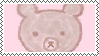 cute brown bear. pink background.