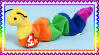 beanie baby rainbow worm toy.